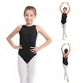 thumbnail image 2 of Prettyui Kids Girls Camisole Leotard Straps Gymnastic Ballet Dance Leotard Sleeveless Bodysuit Dancewear Big Girls' Over's and Under Camisole Leotard, 2 of 4