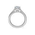 thumbnail image 2 of 0.70 Carat Excellent Oval Cut Natural Diamond Solitaire with Accents Beautiful Ring for Anniversary Solid 14K White Gold Size 4.5, 2 of 8