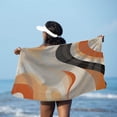 thumbnail image 6 of Lksixu 2 in 1 Packable Beach Towel & Backpack, Geometric Pattern Microfiber Beach Towel with Built-in Storage, Sand Free Quick Dry Bath Towel Convertible Beach Mat & Carry Bag for Pool Camping Travel, 6 of 9