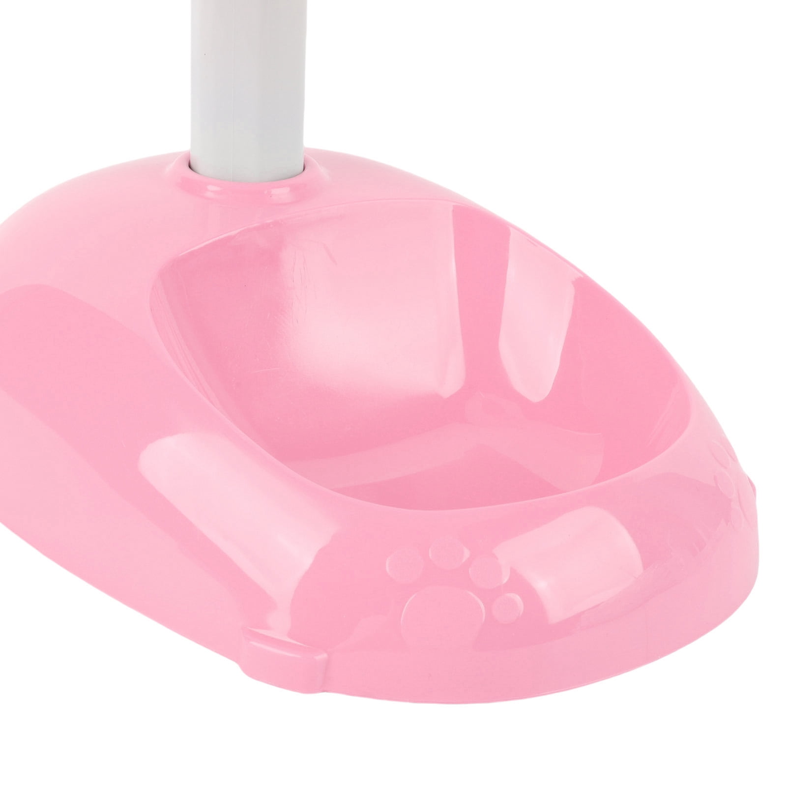 LAZIOEGR Pet Standing Water Dispenser, Height Adjustable 500ml (16.9 oz) Capacity Automatic Feeder for Puppy & Cat, Leakproof Removable Tank Design in Pink