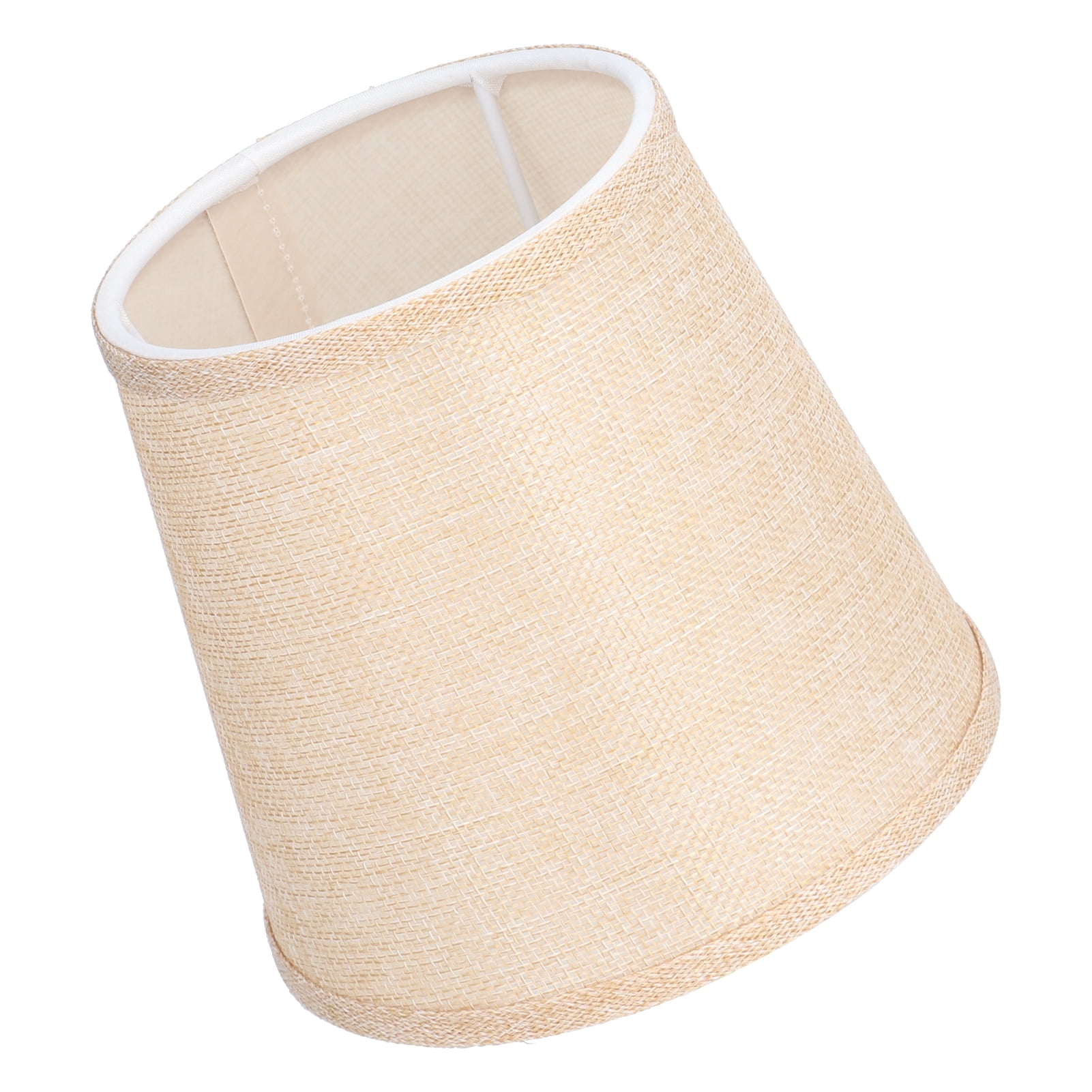 NFTIGB 6 Pieces Fabric Lamp Shades Household Modern E14 Clip On Lampshade Replacement Cover for Chandeliers Wall Table Floor Lamps, Apricot, 5.5 inches / 14 cm Height