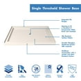 thumbnail image 6 of DreamLine Infinity-Z 36 in. D x 48 in. W x 74 3/4 in. H Frosted Sliding Shower Door in Brushed Nickel, Center Drain Biscuit Base, 6 of 11
