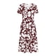 thumbnail image 4 of Puntoco Vestido De Manga Corta Con Cuello En V, Vestido Largo Con Cuello En V Y Cintura De Manga Corta Con Estampado De Posicionamiento De Moda Para Mujer Rojo Xl, 4 of 6