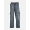 thumbnail image 5 of No Boundaries Cargo Slouchy Straight Leg Jeans, 32” Inseam; Women's and Women’s Plus, 5 of 5