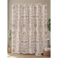 thumbnail image 4 of Boho Vintage Shower Curtain, Tribal Style Flowers Waterproof Shower Curtain Set with 12 Hooks Lightweight Washable Fabric Shower Curtains for Bathroom 36x72 Inches, 4 of 6