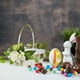 thumbnail image 5 of Canasta de flores portátil de Pascua Decoración del hogar Simulación de canasta de flores decorativas Boda occidental canasta de flores, 5 of 6