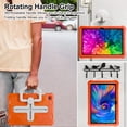thumbnail image 7 of XYX Kids Case for Samsung Galaxy Tab A9+/A9 Plus Case 11 inch with Shoulder Strap, Shockproof Handle Kickstand (2023, SM-X210/X216/X218), Orange, 7 of 7