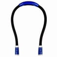 thumbnail image 3 of Lámpara de lectura LED flexible y recargable, luz nocturna con clip para el cuello, manos libres, carga USB, doble cabezal, 4 LED (azul), 3 of 5
