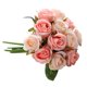 thumbnail image 3 of Wosthever Ramo de rosas artificiales de 12 cabezas, paquete de flores, decoración del hogar, boda, flor falsa Flores artificiales champán, 3 of 6