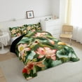 thumbnail image 3 of Manfei Teens Lotus Flowers 2pcs Bedding Comforter Set,Animal Koi Twin Comforter Sets,Chic Flower Breathable Bedding Set,Ultra Soft Home Decor,Reversible, 3 of 8