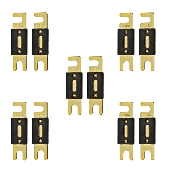 High-Quality Gold Plated 300A Amp ANL Fuse (10 Pack)