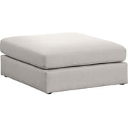 Meridian Furniture Beckham Beige Durable Linen Textured Fabric Ottoman