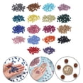 thumbnail image 4 of BUYISI Perles Rondes Scintillantes en Strass Argile Polymère Pavé Perles Disco 10Mm Violet Rouge, 4 of 4