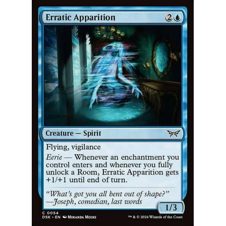 MtG Duskmourn: House of Horror Common Erratic Apparition #54