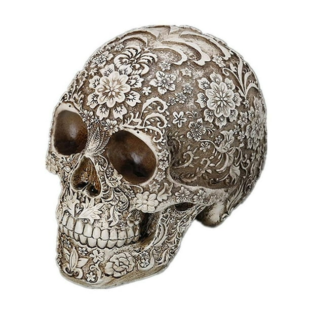Bearachild Decoración de calavera Retro, modelo de cabeza de resina de dinosaurio, réplica de esqueleto, colección de figuritas, decoración de Halloween Decoración Bearachild HA011432-00B