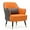 Orange/Grey, variant on Magshion Modern Mid Back Accent Chair with Pillow, Upholstered Single Sofa Arm Chair for Living Room, Bedroom, Home Office, Grey