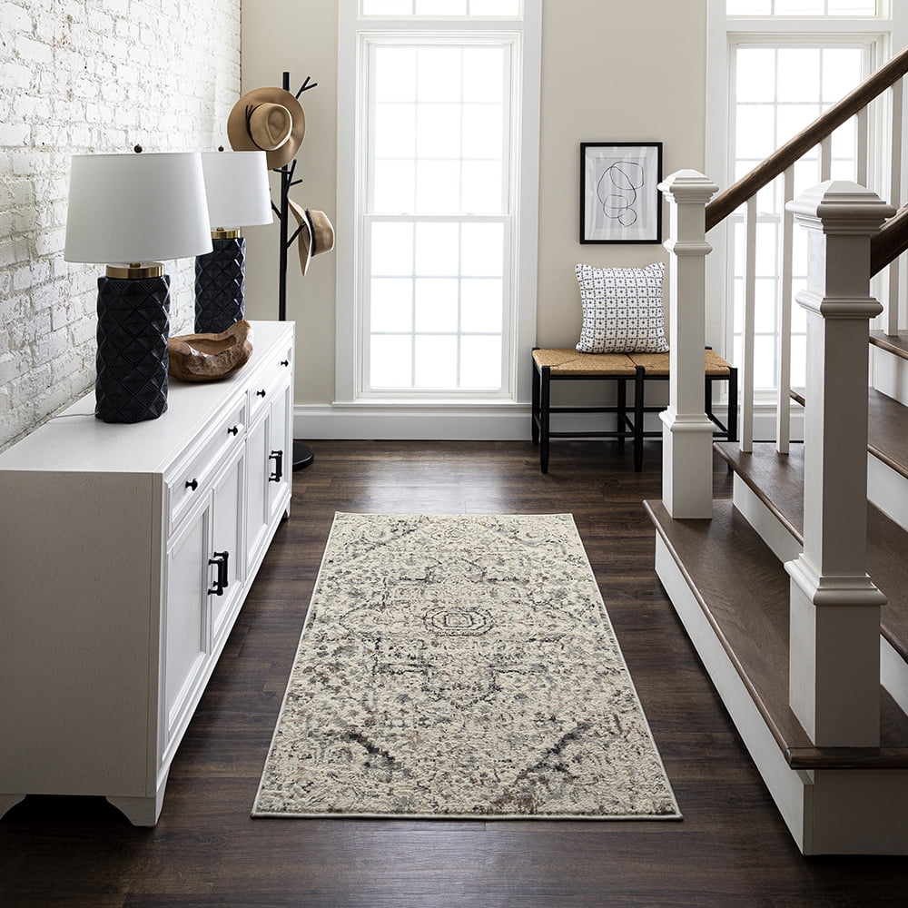 Mohawk Home Icarus Indoor Woven Runner Rug, Cream, 2 'x 2'11"