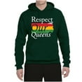 thumbnail image 2 of Wild Bobby Respect Our Queens Black Pride Unisex Graphic Hoodie Sweatshirt, Forest Green, Small, 2 of 5