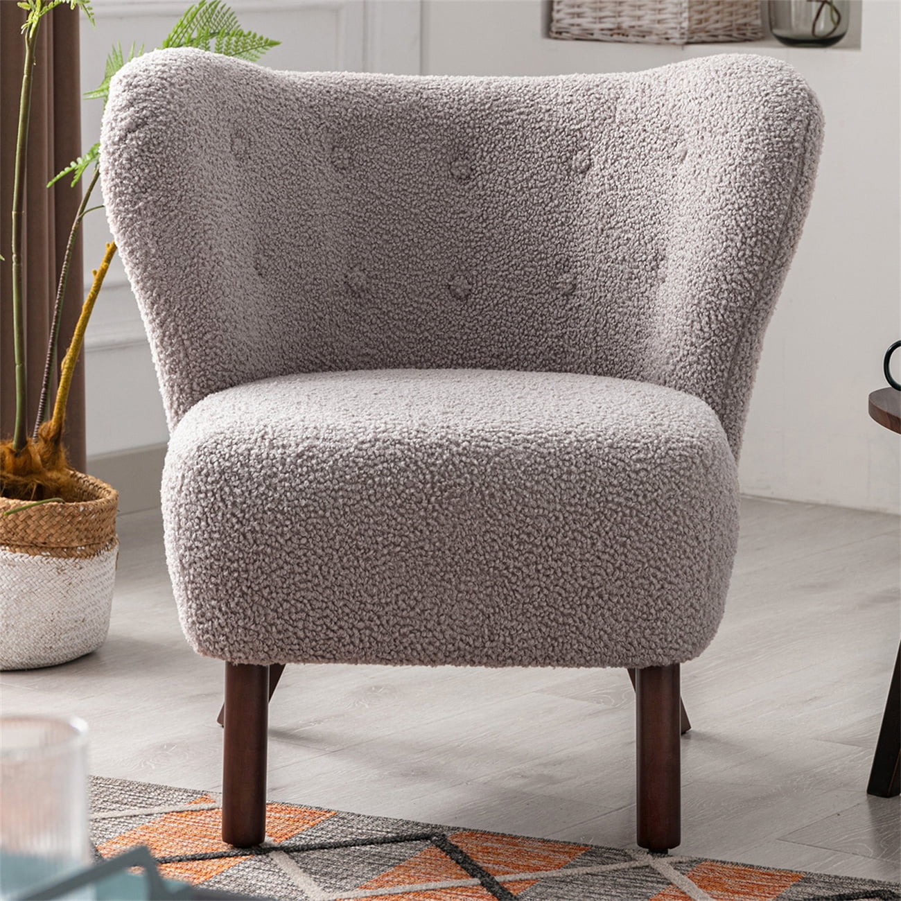 Pink sherpa chair deals