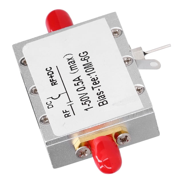 Bias Tee Module, Low Insertion Loss Aluminium Alloy Coaxial Feed RF DC Block For DIY