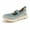 Green, variant on Womens Orthopedic Platform Walking Shoes Comfortable Knit Color Block Memory Foam Slip on Nursing Work Loafers Sneakers