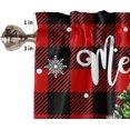 thumbnail image 6 of JOOCAR Merry Christmas Drape Christmas Tree Snowman Snowflake Decoration Buffalo Plaid Bathroom Bedroom Living Room Kitchen for 54 x 18 Inches, 6 of 6