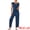 Deep Blue, variant on DARING DIVA Women's Short Sleeve Pajama Set Loungewear Long Pants Sweatsuit XS Grey Green