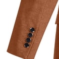 thumbnail image 4 of LODIENY Men Double Breasted Blazer Slim Fit Contrast Lapel Collar Elegant Fashion Suit Jackets with Pockets for Dress Wedding Business Brown XXL, 4 of 7