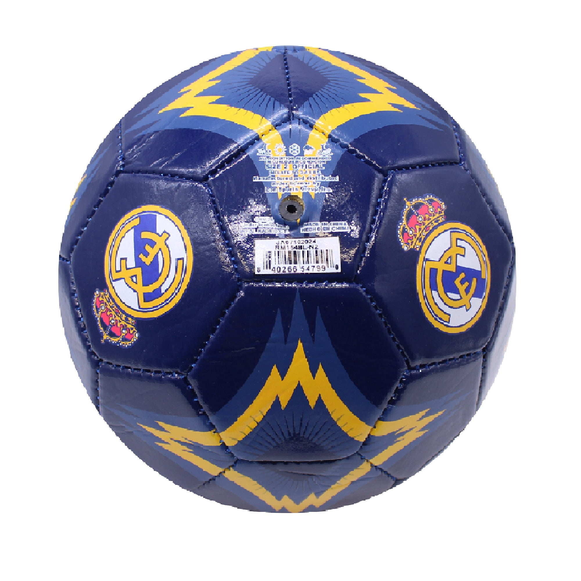 Icon Sports Real Madrid Soccer Ball Official Licensed Navy Size 2 [Kaleidoscope Design]