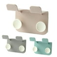 thumbnail image 4 of Inteprter Soporte de pared para secador de pelo, alisador autoadhesivo, soporte para cepillos, estante de almacenamiento de plástico para Almacenamiento y organización del hogar gris, 4 of 6