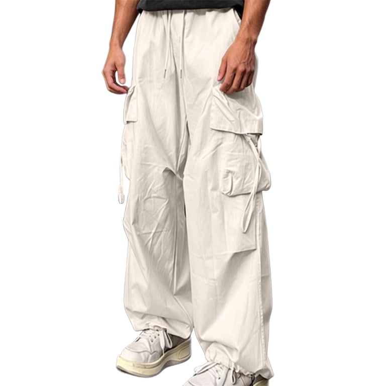 Men's Baggy Cargo Pants Parachute Pants Wide Leg Travel Pants