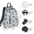 thumbnail image 3 of Naloa Chicken And Fish Print Lightweight DayBackpack Suitable for school, work, shopping, travel, etc., 3 of 5