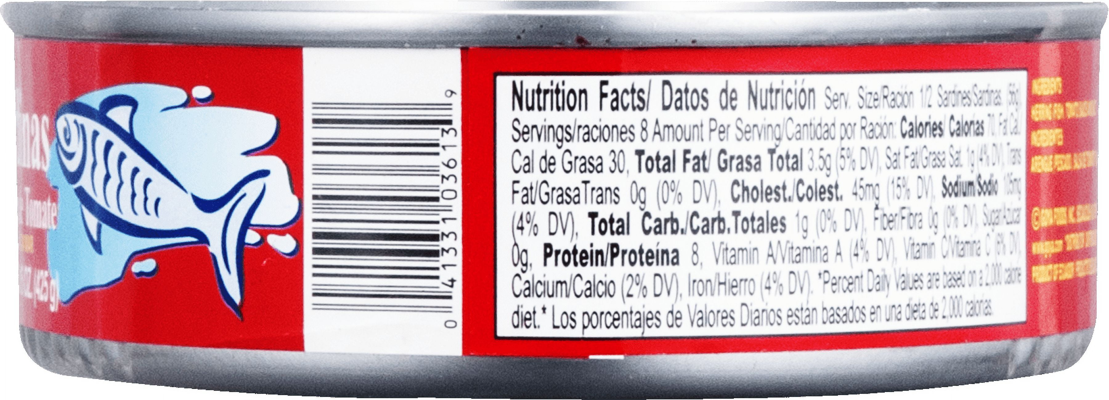 (4 pack) Goya Sardines in Tomato Sauce, 15 oz