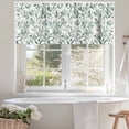 thumbnail image 4 of Eucalyptus Leaf Valances for Windows, 54 x 18in, Green Botanical Rustic Watercolor Leaf Rod Pocket Kitchen Valance Curtain Light Filtering Window Treatments for Living Room Bedroom, 1 Panel, 4 of 7
