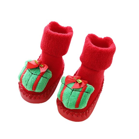 Odeerbi Toddler Socks Boys Girls Non-Slip Floor Socks Newborn Baby Christmas Anti-Slip Baby Step