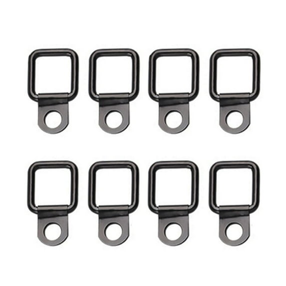 8Pcs RV Tie Down Ring Car Square Shape Heavy Load D Ring Trailer Anchors Metal Pull Hook Lashing Ring S 8PCS