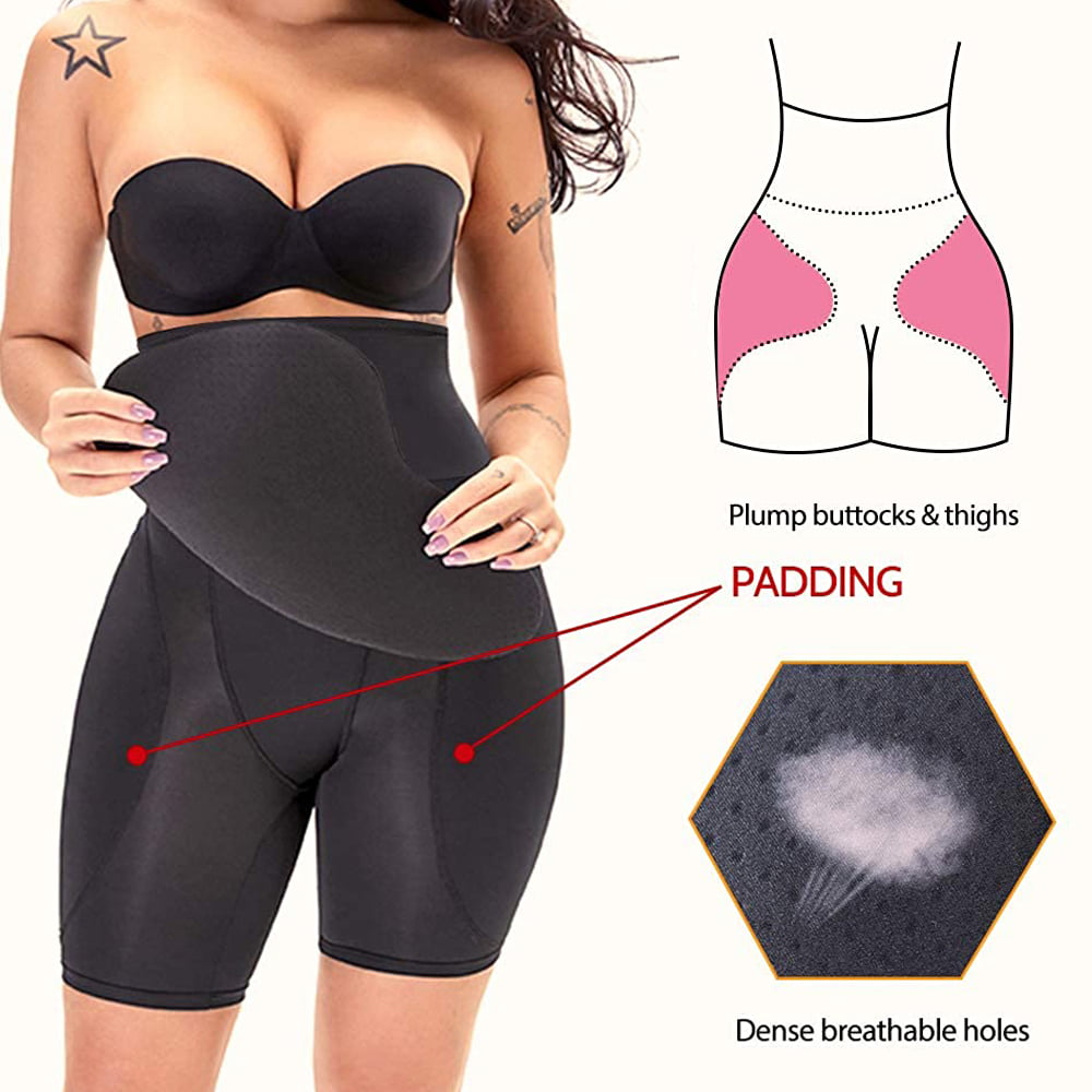 Lilvigor Women High Waist Tummy Control Panties Slimming Shapewear Padded  Hip Enchancer Butt Lifter Thigh Underwear Suitable for Outdoor Parties