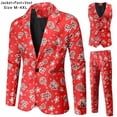 thumbnail image 5 of Conjuntos de 3 piezas con estampado de divertidos dibujos animados de Navidad para hombre (chaquetas, chaleco y pantalones), moda para fiesta de graduación y escenario, 2024, 5 of 5