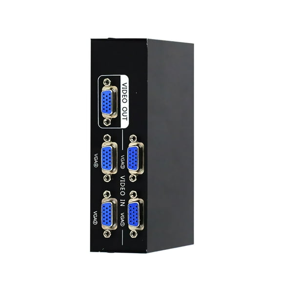 VGA Switch with 4 Input 1 Output Auto-Detection of Display Information, Lightweight and Compact for Monitor Sharing