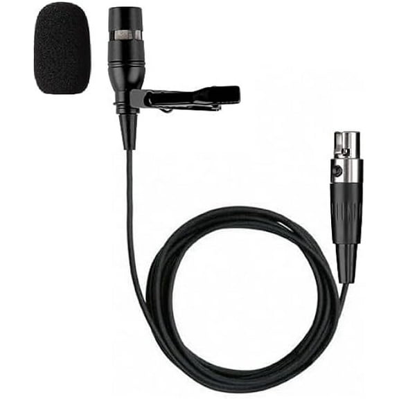 Replacement Lapel mic for SHURE BLX188/CVL Wireless Lavalier Microphone, Unidirectional, ta4f 4 Pins, Black