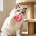 thumbnail image 5 of SouMaox Plush Donut Squeaky Dog Chew Toy, Soft Interactive Pet Toy for Boredom Relief, Durable Plaything for Aggressive Chewers, 3.93" Pink, 5 of 6