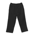 thumbnail image 7 of Conairie Women's Summer Solid Linen Elastic Waist Loose Wide Leg Casual Pants Black L, 7 of 7