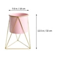 thumbnail image 4 of PENGXIANG 1PC Large Size Flowerpot Nordic Style Iron Art Plants Pot Flower Rack (Pink), 4 of 6