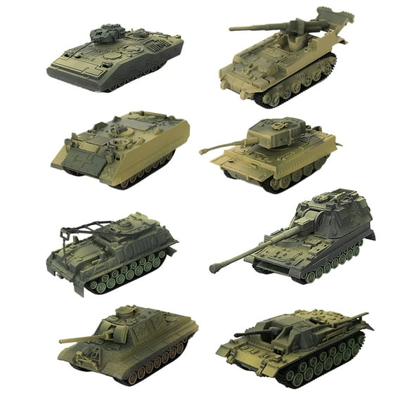 8pcs 4D Modern Tank Model 1:72 Sand Table Model Wargame Game