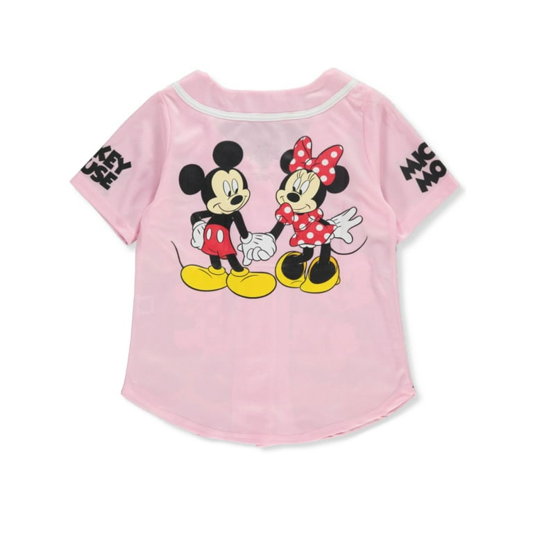 Disney Minnie Mouse Shirt for Kids Girls Baseball Jersey Pink Size 7 8 Big Girls Walmart