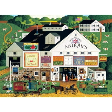 500 Piece Jigsaw Puzzle for Adult Children Charles Wysocki Farms Intellectual Decompressing Jigsaw Puzzles Educational Game Puzzle Collectibles DIY Toys for Family Friends