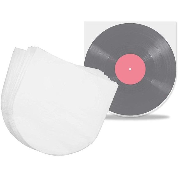 100pcs Record Sleeve 12" Lp Vinyl Inner Cover Translucent Anti-static Single Cover Round Record Album Cover