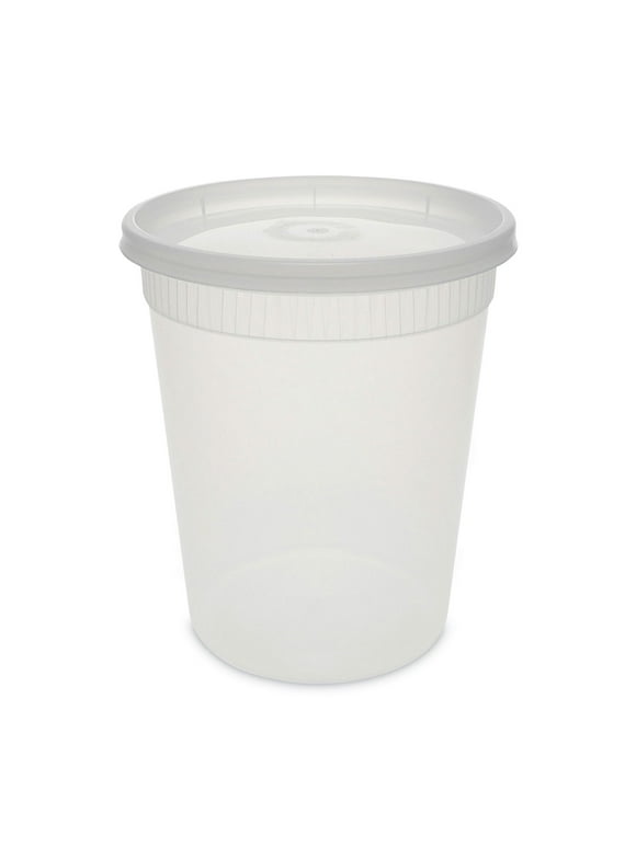 Pactiv Evergreen Newspring DELItainer Microwavable Container, 32 oz, 4 .55 Diameter x 5.55 h, Clear, Plastic, 240/Carton