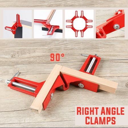 3 inch/75mm 90 Degrees Right Angle Corner Clamp Aluminum Alloy, Miter Picture Photo Frame Corner Clamp Holder, Glass Holder, DIY Woodworking Hand Tool for Wood (Best Pipe Clamps Woodworking)