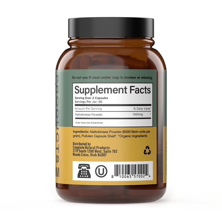 Bcuelov Nattokinase Capsules – Blood & Circulary Health Support With Gamma Oryzanol, 30/60/120 Count (06/2026 Expiry)
